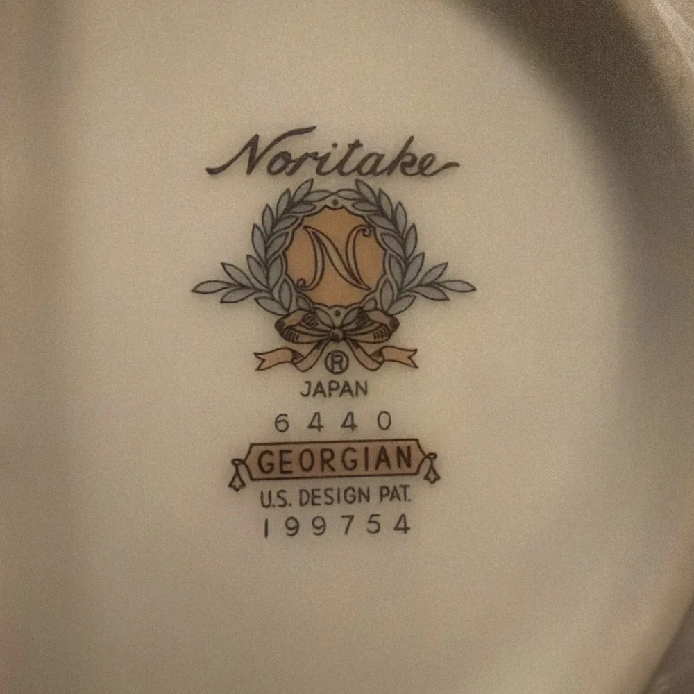 Vintage NORITAKE GEORGIAN 6440 ~ Divided Oval Vegetable Serving Bowl - White